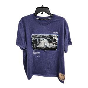 Disney Star Wars T-Shirt Concept Artwork That's No Moon Men XL Short Sleeve Blue